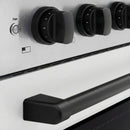 ZLINE Autograph Edition 24-Inch 3.2 Cu. Ft. Paramount Induction Range with 3 Element Cooktop and Electric Convection Oven in Satin Stainless Steel with White Matte Door and Matte Black Accents (SINRSZ-WM-24-MB)