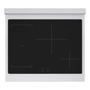 ZLINE Autograph Edition 30-Inch 4.2 cu. ft. Paramount Induction Range with 4 Element Cooktop and Electric Convection Oven in Satin Stainless Steel with White Matte Door and Matte Black Accents (SINRSZ-WM-30-MB)
