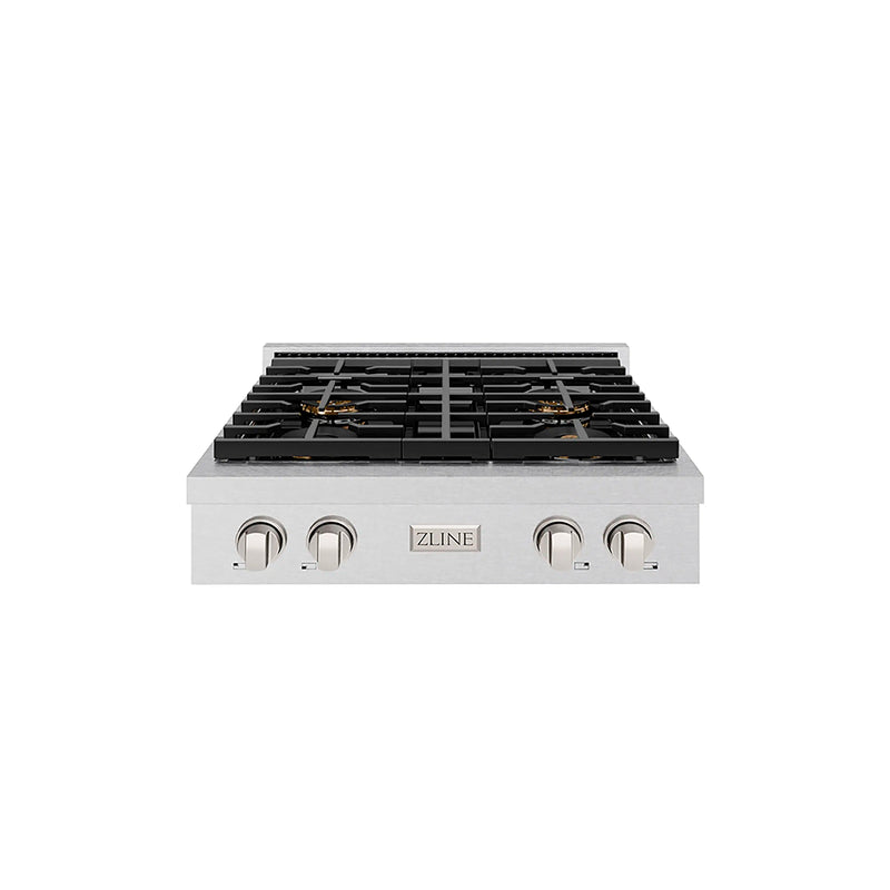 ZLINE 30-Inch Paramount Gas Rangetop with 4 Burner DuoPro™ Cooktop in Satin Stainless Steel (PSRTS-30)