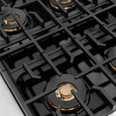 ZLINE Autograph Edition 30-Inch Paramount Gas Rangetop with 4 Burner DuoPro™ Cooktop in Satin Stainless Steel and Champagne Bronze Accents (PSRTSZ-30-CB)