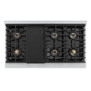 ZLINE Autograph Edition 48-Inch Paramount Gas Rangetop with 8 Burner DuoPro™ Cooktop in Satin Stainless Steel and Polished Gold Accents (PSRTSZ-48-G)