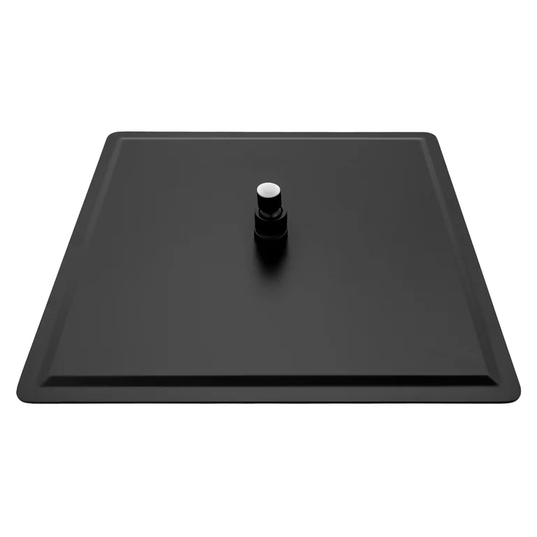 8-inch matte black shower head faceplate with center connection