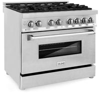ZLINE 36-inch Legacy Series Dual Fuel Range with Fingerprint Resistant Satin Stainless Steel® Door (RA-SN-36)