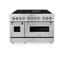 ZLINE 48-inch Legacy Series Dual Fuel Range with Gas Burners & Electric Convection Oven in Stainless Steel (RA48)
