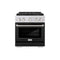 ZLINE 30-Inch 4.2 cu. ft. Paramount Dual Fuel Range with 4 Burner DuoPro™ Cooktop and Electric Convection Oven with Black Matte Door (PSDR-BLM-30)
