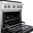 ZLINE 30-Inch 4.2 cu. ft. Paramount Dual Fuel Range with 4 Burner DuoPro™ Cooktop and Electric Convection Oven with Black Matte Door (PSDR-BLM-30)