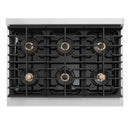 ZLINE 36-Inch 5.2 cu. ft. Paramount Dual Fuel Range with 6 Burner DuoPro™ Cooktop and Electric Convection Oven with Black Matte Door (PSDR-BLM-36)