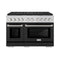 ZLINE 48-Inch 6.7 cu. ft. Paramount Dual Fuel Range with 8 Burner DuoPro™ Cooktop and Dual Ovens with Black Matte Doors (PSDR-BLM-48)
