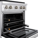ZLINE 30-Inch 4.2 cu. ft. Paramount Dual Fuel Range with 4 Burner DuoPro™ Cooktop and Electric Convection Oven with White Matte Door (PSDR-WM-30)