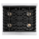ZLINE 30-Inch 4.2 cu. ft. Paramount Dual Fuel Range with 4 Burner DuoPro™ Cooktop and Electric Convection Oven with White Matte Door (PSDR-WM-30)