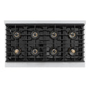 ZLINE 48-Inch 6.7 cu. ft. Paramount Dual Fuel Range with 8 Burner DuoPro™ Cooktop and Dual Ovens with White Matte Doors (PSDR-WM-48)