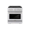 ZLINE 30-Inch 4.2 cu. ft. Paramount Dual Fuel Range with 4 Burner DuoPro™ Cooktop and Electric Convection Oven in Stainless Steel (PSDR30)