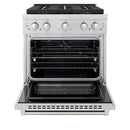 ZLINE 30-Inch 4.2 cu. ft. Paramount Dual Fuel Range with 4 Burner DuoPro™ Cooktop and Electric Convection Oven in Stainless Steel (PSDR30)