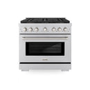 ZLINE 36-Inch 5.2 cu. ft. Paramount Dual Fuel Range with 6 Burner DuoPro™ Cooktop and Electric Convection Oven in Stainless Steel (PSDR36)