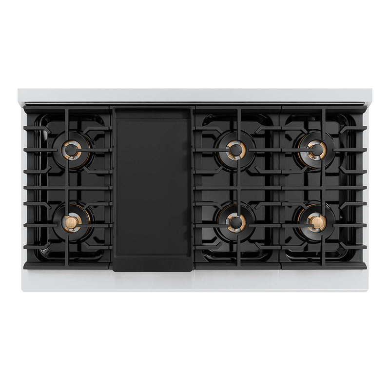 ZLINE 48-Inch 6.7 cu. ft. Paramount Dual Fuel Range with 8 Burner DuoPro™ Cooktop and Dual Ovens in Stainless Steel (PSDR48)