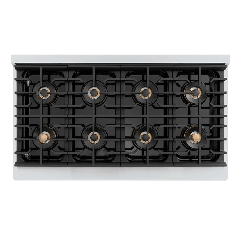 ZLINE 48-Inch 6.7 cu. ft. Paramount Dual Fuel Range with 8 Burner DuoPro™ Cooktop and Dual Ovens in Stainless Steel (PSDR48)