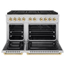 ZLINE Autograph Edition 48-Inch 6.7 cu. ft. Paramount Dual Fuel Range with 8 Burner DuoPro™ Cooktop and Dual Ovens in Stainless Steel and Polished Gold Accents (PSDRZ-48-G)
