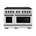 ZLINE Autograph Edition 48-Inch 6.7 cu. ft. Paramount Dual Fuel Range with 8 Burner DuoPro™ Cooktop and Dual Ovens in Stainless Steel and Matte Black Accents (PSDRZ-48-MB)