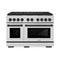 ZLINE Autograph Edition 48-Inch 6.7 cu. ft. Paramount Dual Fuel Range with 8 Burner DuoPro™ Cooktop and Dual Ovens in Stainless Steel and Matte Black Accents (PSDRZ-48-MB)