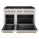 ZLINE Autograph 48-Inch Paramount Dual Fuel Range in Stainless Steel with Gold Helix Handles (SDRZ-48-KG)