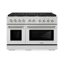ZLINE Autograph 48-Inch Paramount Dual Fuel Range in Stainless Steel with Nickel Helix Handles (SDRZ-48-KPN)