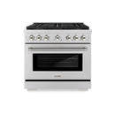 ZLINE Autograph 36-Inch Paramount DuoPro Dual Fuel Range in Stainless Steel with Nickel Helix Handle (PSDRZ-36-KPN)