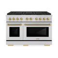 ZLINE Autograph 48-Inch Paramount DuoPro Dual Fuel Range in Stainless Steel with Bronze Helix Handles (PSDRZ-48-KCB)