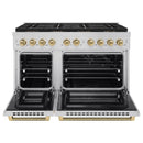 ZLINE Autograph 48-Inch Paramount DuoPro Dual Fuel Range in Stainless Steel with Bronze Helix Handles (PSDRZ-48-KCB)
