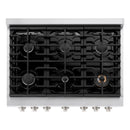 ZLINE 4-Piece Appliance Package - 36-Inch Paramount Dual Fuel Range, Wall Mount Range Hood, 36-Inch French Door Refrigerator with Water Dispenser, Dishwasher, in Stainless Steel