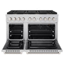 ZLINE 48-Inch Paramount Gas Range with 8 Gas Brass Burners and 6.7 cu. ft. Gas Double Oven in Stainless Steel (SGR-BR-48)