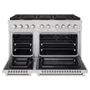 ZLINE 48-inch Legacy Series Dual Fuel Range with 7 Gas Brass Burners and 6.0 Cu. Ft. Electric Double Oven in Stainless Steel (RA-BR-48)
