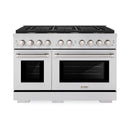 ZLINE 48-Inch Paramount Gas Range with 8 Gas Brass Burners and 6.7 cu. ft. Gas Double Oven in Stainless Steel (SGR-BR-48)