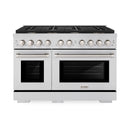 ZLINE 48-inch Legacy Series Dual Fuel Range with 7 Gas Brass Burners and 6.0 Cu. Ft. Electric Double Oven in Stainless Steel (RA-BR-48)