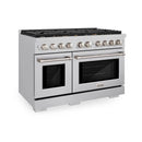 ZLINE 48-inch Legacy Series Dual Fuel Range with 7 Gas Brass Burners and 6.0 Cu. Ft. Electric Double Oven in Stainless Steel (RA-BR-48)