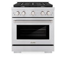 ZLINE 2-Piece Appliance Package - 30-Inch Gas Range and Over-the-Range Microwave in Stainless Steel (2KP-SGROTR30)