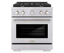 ZLINE 2-Piece Appliance Package - 30-inch Gas Range and Over-The-Range Microwave in Stainless Steel (2KP-SGROTRH30)