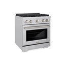 ZLINE Appliance Package - 30-Inch Stainless Steel Gas Range, Modern Over The Range Microwave and Tall Tub Dishwasher (3KP-SGROTR30-DWV)