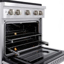 ZLINE 3-Piece Appliance Package - 30-Inch Gas Range, Refrigerator, & Over-the-Range Microwave/Vent Hood Combo (3KPR-SGROTRH30)