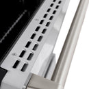 ZLINE 4-Piece Appliance Package - 36-Inch Gas Range, Refrigerator, Convertible Wall Mount Hood, and Microwave Drawer in Stainless Steel (4KPR-SGRRH36-MW)