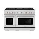 ZLINE 3-Piece Appliance Package - 48-Inch Paramount Gas Range, 36-Inch French Door Refrigerator with Water Dispenser, Dishwasher, in Stainless Steel