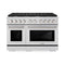 ZLINE 48-Inch Gas Range with 8 Burners and 6.7 cu. ft. Double Gas Oven in Fingerprint Resistant DuraSnow Stainless Steel (SGRS-48)