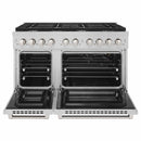 ZLINE 4-Piece Appliance Package - 48-Inch Gas Range, Tall Tub Dishwasher, Microwave Drawer & Convertible Wall Mount Hood (4KP-SGRRH48-MWDWV)