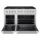 ZLINE 48-Inch Paramount Gas Range with 8 Burners and 6.7 cu. ft. Double Gas Oven in Fingerprint Resistant Satin Stainless Steel (SGRS-48)