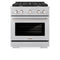 ZLINE 30-Inch Gas Range with 4 Gas Burners and 4.2 cu. ft. Convection Gas Oven in Fingerprint Resistant DuraSnow Stainless Steel (SGRS-30)