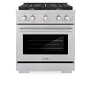 ZLINE 3-Piece Appliance Package - 30-Inch Gas Range, Microwave Oven and Dishwasher in Satin Stainless Steel (3KP-SGRSOTRHDWV30)
