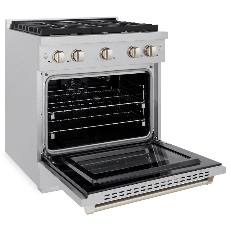 ZLINE 30-Inch Paramount Gas Range with 4 Burner and 4.2 cu. ft. Convection Gas Oven in DuraSnow Stainless Steel (SGRS-30)