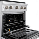 ZLINE 3-Piece Appliance Package - 30-Inch Gas Range, Microwave Oven and Dishwasher in Satin Stainless Steel (3KP-SGRSOTRHDWV30)