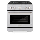 ZLINE 30-Inch Paramount Gas Range with 4.2 cu. ft. Convection Gas Oven in Satin Stainless Steel with 4 Brass Burners (SGRS-BR-30)