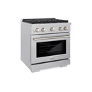 ZLINE 30-Inch Paramount Gas Range with 4.2 cu. ft. Convection Gas Oven in Satin Stainless Steel with 4 Brass Burners (SGRS-BR-30)