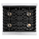 ZLINE 30-Inch 4.2 cu. ft. Paramount Gas Range with 4 Burner DuoPro™ Cooktop and Convection Gas Oven with Black Matte Door (PSGR-BLM-30)